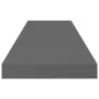 Floating wall shelf 4 units glossy gray MDF 80x23.5x3.8 cm by vidaXL, Shelves and shelves - Ref: Foro24-323795, Price: 61,30 ...