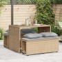 Set comedor de jardín 3 pzas con cojines ratán sintético beige by , Garden sets - Ref: Foro24-4003905, Price: 246,60 €, Disco...