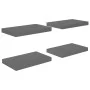Floating wall shelves 4 pcs glossy gray MDF 40x23x3.8 cm by vidaXL, Shelves and shelves - Ref: Foro24-323786, Price: 40,93 €,...