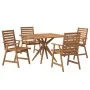 Juego de comedor de jardín 5 piezas madera maciza de acacia by , Garden sets - Ref: Foro24-3283570, Price: 474,04 €, Discount: %