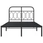 Estructura de cama con cabecero metal negro 120x200 cm de , Camas y somieres - Ref: Foro24-377115, Precio: 108,57 €, Descuent...