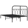 Bettgestell mit schwarzem Metall-Kopfteil 120x200 cm von , Betten und Lattenroste - Ref: Foro24-377115, Preis: 110,67 €, Raba...