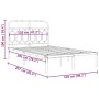 Bettgestell mit schwarzem Metall-Kopfteil 120x200 cm von , Betten und Lattenroste - Ref: Foro24-377115, Preis: 110,67 €, Raba...