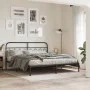 Bed frame with black metal headboard 160x200 cm by , Beds and slatted bases - Ref: Foro24-377120, Price: 126,74 €, Discount: %