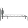 Bed frame with black metal headboard 160x200 cm by , Beds and slatted bases - Ref: Foro24-377120, Price: 126,74 €, Discount: %