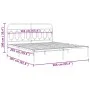Bed frame with black metal headboard 160x200 cm by , Beds and slatted bases - Ref: Foro24-377120, Price: 126,74 €, Discount: %