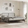 Bed frame with black metal headboard 183x213 cm by , Beds and slatted bases - Ref: Foro24-377122, Price: 112,63 €, Discount: %
