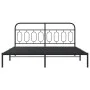 Bed frame with black metal headboard 183x213 cm by , Beds and slatted bases - Ref: Foro24-377122, Price: 112,63 €, Discount: %