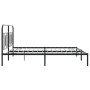 Bed frame with black metal headboard 183x213 cm by , Beds and slatted bases - Ref: Foro24-377122, Price: 113,82 €, Discount: %