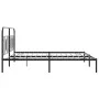Bed frame with black metal headboard 183x213 cm by , Beds and slatted bases - Ref: Foro24-377122, Price: 112,63 €, Discount: %