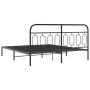 Bed frame with black metal headboard 183x213 cm by , Beds and slatted bases - Ref: Foro24-377122, Price: 112,63 €, Discount: %