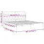 Bed frame with black metal headboard 183x213 cm by , Beds and slatted bases - Ref: Foro24-377122, Price: 112,63 €, Discount: %