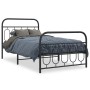 Bettgestell mit schwarzem Metallkopfteil und Fußteil 100x190cm von , Betten und Lattenroste - Ref: Foro24-377129, Preis: 76,0...