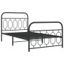 Bettgestell mit schwarzem Metallkopfteil und Fußteil 100x190cm von , Betten und Lattenroste - Ref: Foro24-377129, Preis: 76,0...