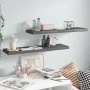 Floating wall shelves 2 units MDF glossy gray 90x23.5x3.8 cm by vidaXL, Shelves and shelves - Ref: Foro24-323797, Price: 38,8...