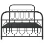 Bettgestell mit schwarzem Metallkopfteil und Fußteil 100x190cm von , Betten und Lattenroste - Ref: Foro24-377129, Preis: 76,0...