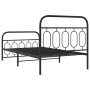 Bettgestell mit schwarzem Metallkopfteil und Fußteil 100x190cm von , Betten und Lattenroste - Ref: Foro24-377129, Preis: 76,0...