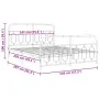 Bed frame with black metal headboard and footboard 140x200 cm by , Beds and slatted bases - Ref: Foro24-377136, Price: 141,18...