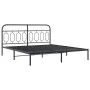 Bed frame with black metal headboard and footboard 193x203 cm by , Beds and slatted bases - Ref: Foro24-377141, Price: 153,25...