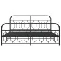 Bed frame with black metal headboard and footboard 193x203 cm by , Beds and slatted bases - Ref: Foro24-377141, Price: 153,25...