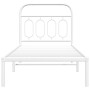 Metallbettgestell mit weißem Kopfteil 80x200 cm von , Betten und Lattenroste - Ref: Foro24-377157, Preis: 73,94 €, Rabatt: %