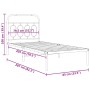 Metallbettgestell mit weißem Kopfteil 80x200 cm von , Betten und Lattenroste - Ref: Foro24-377157, Preis: 73,94 €, Rabatt: %