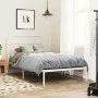 Metallbettgestell mit weißem Kopfteil 100x190 cm von , Betten und Lattenroste - Ref: Foro24-377160, Preis: 68,12 €, Rabatt: %