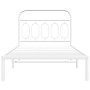 Metallbettgestell mit weißem Kopfteil 100x190 cm von , Betten und Lattenroste - Ref: Foro24-377160, Preis: 69,09 €, Rabatt: %