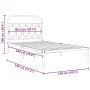 Metallbettgestell mit weißem Kopfteil 100x190 cm von , Betten und Lattenroste - Ref: Foro24-377160, Preis: 68,12 €, Rabatt: %