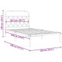 Metallbettgestell mit weißem Kopfteil 100x190 cm von , Betten und Lattenroste - Ref: Foro24-377160, Preis: 69,09 €, Rabatt: %