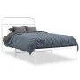 Metallbettgestell mit weißem Kopfteil 107x203 cm von , Betten und Lattenroste - Ref: Foro24-377162, Preis: 76,13 €, Rabatt: %