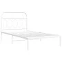 Metallbettgestell mit weißem Kopfteil 107x203 cm von , Betten und Lattenroste - Ref: Foro24-377162, Preis: 76,13 €, Rabatt: %