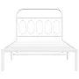 Metallbettgestell mit weißem Kopfteil 107x203 cm von , Betten und Lattenroste - Ref: Foro24-377162, Preis: 76,13 €, Rabatt: %