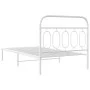 Metallbettgestell mit weißem Kopfteil 107x203 cm von , Betten und Lattenroste - Ref: Foro24-377162, Preis: 76,13 €, Rabatt: %