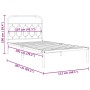 Metal bed frame with white headboard 107x203 cm by , Beds and slatted bases - Ref: Foro24-377162, Price: 77,22 €, Discount: %