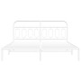Bettgestell mit weißem Metall-Kopfteil 160x200 cm von , Betten und Lattenroste - Ref: Foro24-377169, Preis: 105,31 €, Rabatt: %
