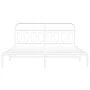 Estructura de cama con cabecero metal blanca 160x200 cm de , Camas y somieres - Ref: Foro24-377169, Precio: 101,26 €, Descuen...