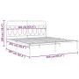 Estructura de cama con cabecero metal blanca 160x200 cm de , Camas y somieres - Ref: Foro24-377169, Precio: 101,26 €, Descuen...