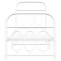 Metal bed frame with white headboard and footboard 75x190 cm by , Beds and slatted bases - Ref: Foro24-377174, Price: 64,80 €...
