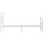 Metallbettgestell mit weißem Kopf- und Fußteil, 75x190 cm. von , Betten und Lattenroste - Ref: Foro24-377174, Preis: 65,98 €,...