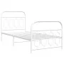 Estructura cama metal con cabecero y pie cama blanca 90x190 cm de , Camas y somieres - Ref: Foro24-377176, Precio: 79,01 €, D...