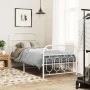 Estructura cama metal con cabecero y pie cama blanca 90x190 cm de , Camas y somieres - Ref: Foro24-377176, Precio: 79,01 €, D...