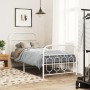 Metallbettgestell mit weißem Kopf- und Fußteil, 90x190 cm. von , Betten und Lattenroste - Ref: Foro24-377176, Preis: 80,15 €,...