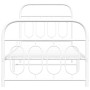 Metal bed frame with white headboard and footboard 90x190 cm by , Beds and slatted bases - Ref: Foro24-377176, Price: 80,15 €...