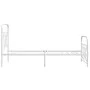 Estructura cama metal con cabecero y pie cama blanca 90x190 cm de , Camas y somieres - Ref: Foro24-377176, Precio: 79,01 €, D...