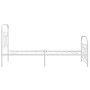 Metal bed frame with white headboard and footboard 90x190 cm by , Beds and slatted bases - Ref: Foro24-377176, Price: 80,15 €...