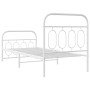 Metallbettgestell mit weißem Kopf- und Fußteil, 90x190 cm. von , Betten und Lattenroste - Ref: Foro24-377176, Preis: 80,15 €,...