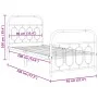 Estructura cama metal con cabecero y pie cama blanca 90x190 cm de , Camas y somieres - Ref: Foro24-377176, Precio: 79,01 €, D...