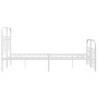 Metal bed frame with white headboard and footboard 120x190 cm by , Beds and slatted bases - Ref: Foro24-377181, Price: 118,23...