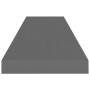 Floating wall shelves 2 units MDF glossy gray 90x23.5x3.8 cm by vidaXL, Shelves and shelves - Ref: Foro24-323797, Price: 39,4...